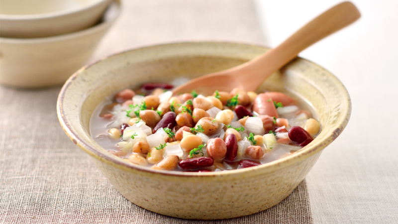 豆とたまねぎのスープ風の作り方