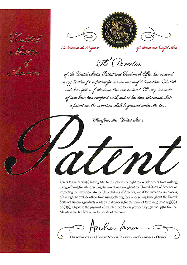 アメリカ 特許証